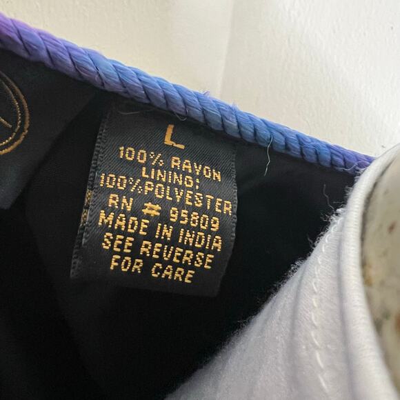 90s Julia Kim Jacket Large Retro Artsy Wearable Art To Wear Chenille Toggle Vtg - Picture 6 of 7